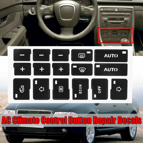 Audi A4 B6 8E 2001 2007 air conditioning climate control worn buttons repair set Audi A4 B6 8E 2001 2007 air conditioning climate control worn buttons repair set